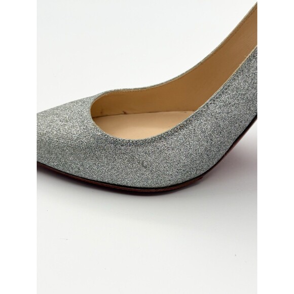 Christian Louboutin Sparkling Silver Heels - Picture 13 of 14